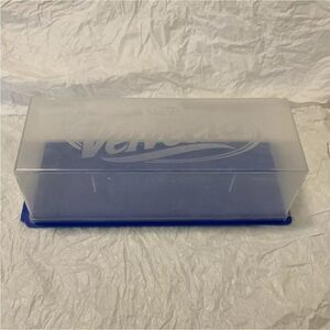 KRAFT Velveeta Cheese Block Keeper Set ~ Clear & Blue w/Snap On Lid Grandmacore